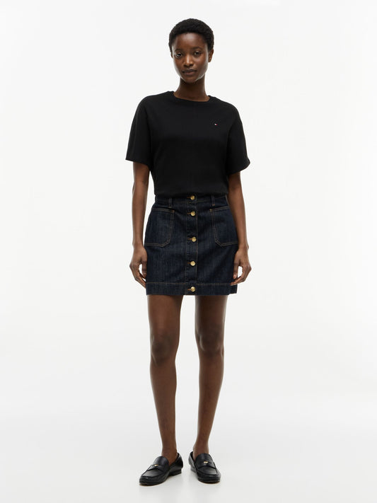 Tommy Hilfiger High-Rise Denim Mini Skirt