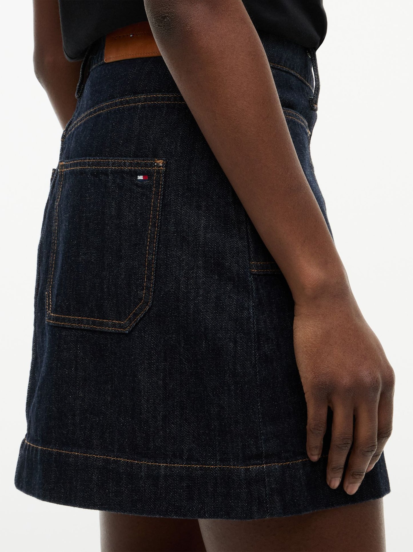 Tommy Hilfiger High-Rise Denim Mini Skirt