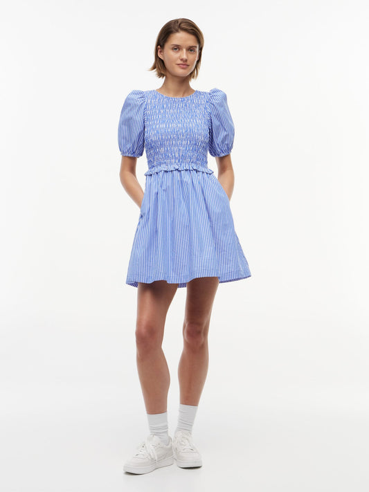 Tommy Hilfiger Tommy Jeans Shirred Poplin Mini Dress