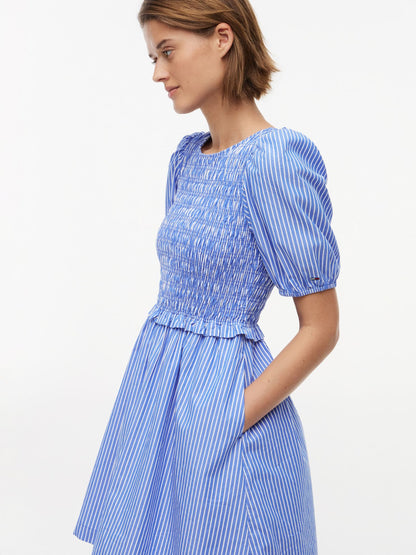 Tommy Hilfiger Tommy Jeans Shirred Poplin Mini Dress