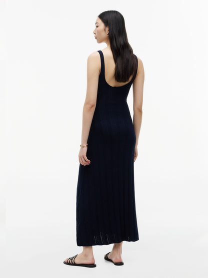 Tommy Hilfiger Cable Knit Pointelle Midi Tank Dress