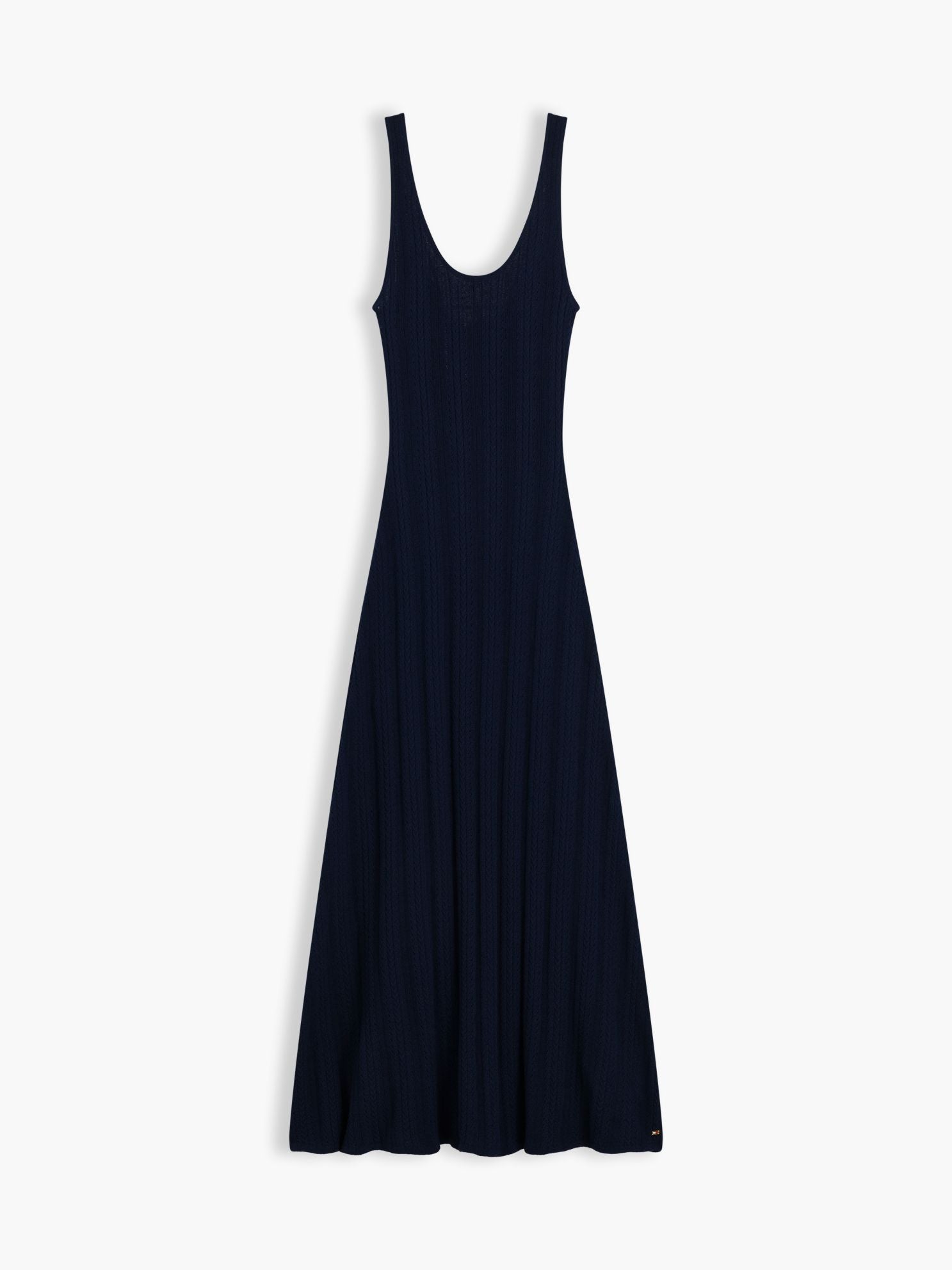 Tommy Hilfiger Cable Knit Pointelle Midi Tank Dress