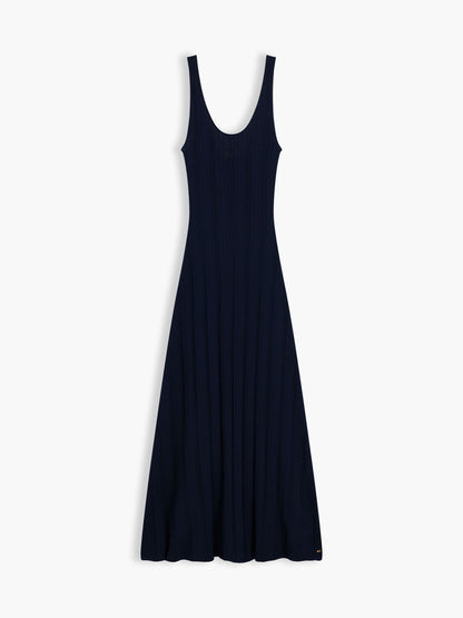 Tommy Hilfiger Cable Knit Pointelle Midi Tank Dress