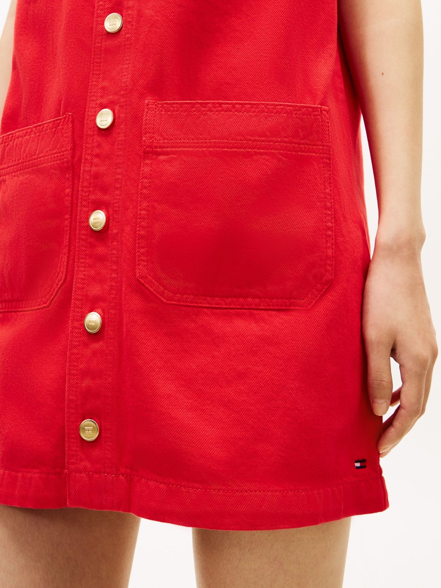 Tommy Hilfiger Patch Pocket Denim Shift Mini Dress