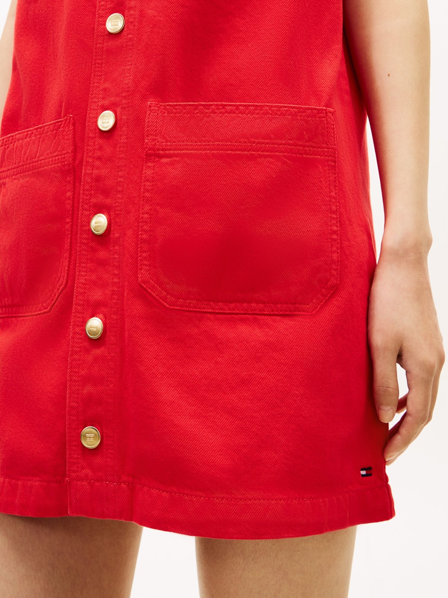 Tommy Hilfiger Patch Pocket Denim Shift Mini Dress