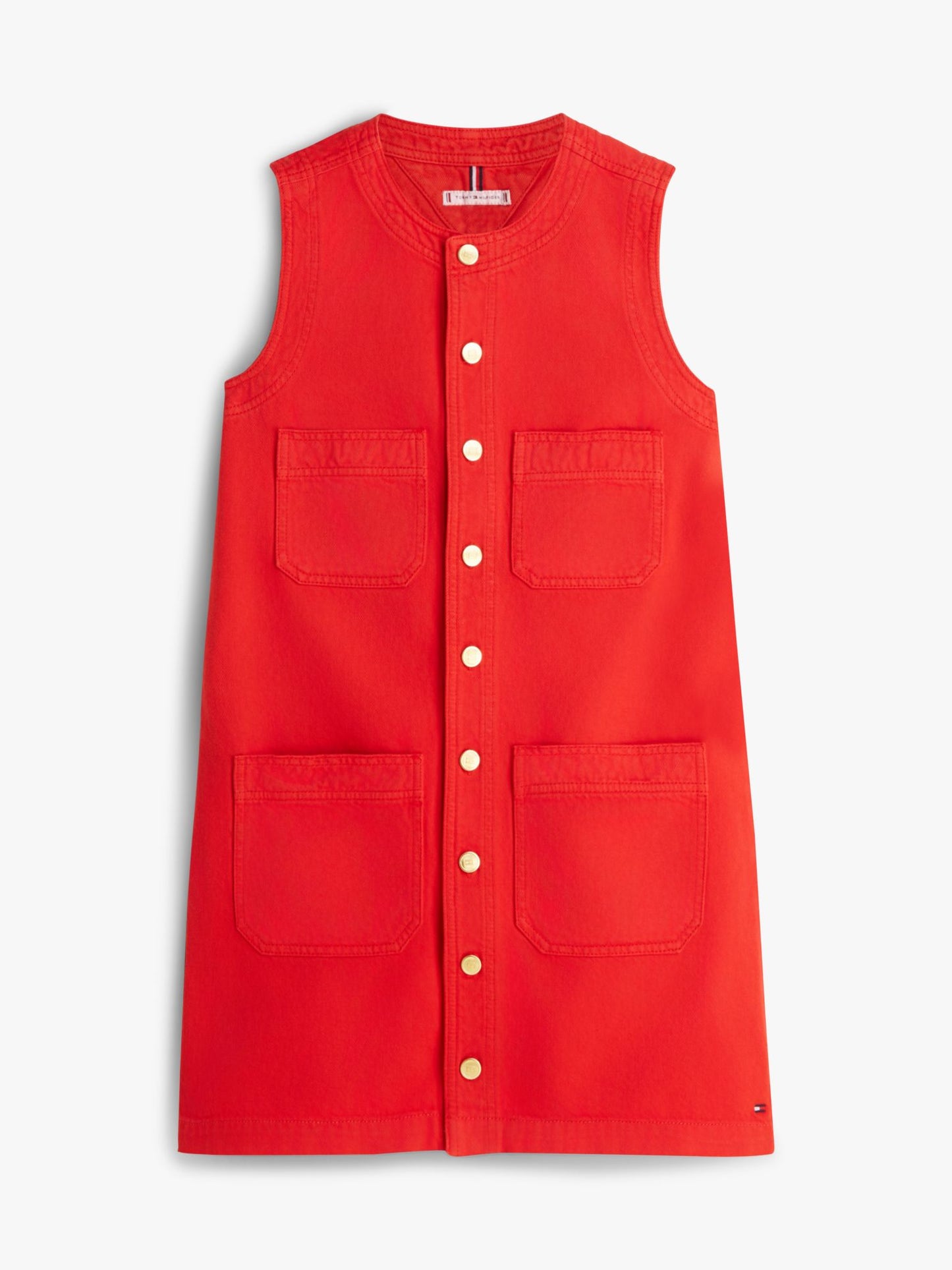 Tommy Hilfiger Patch Pocket Denim Shift Mini Dress