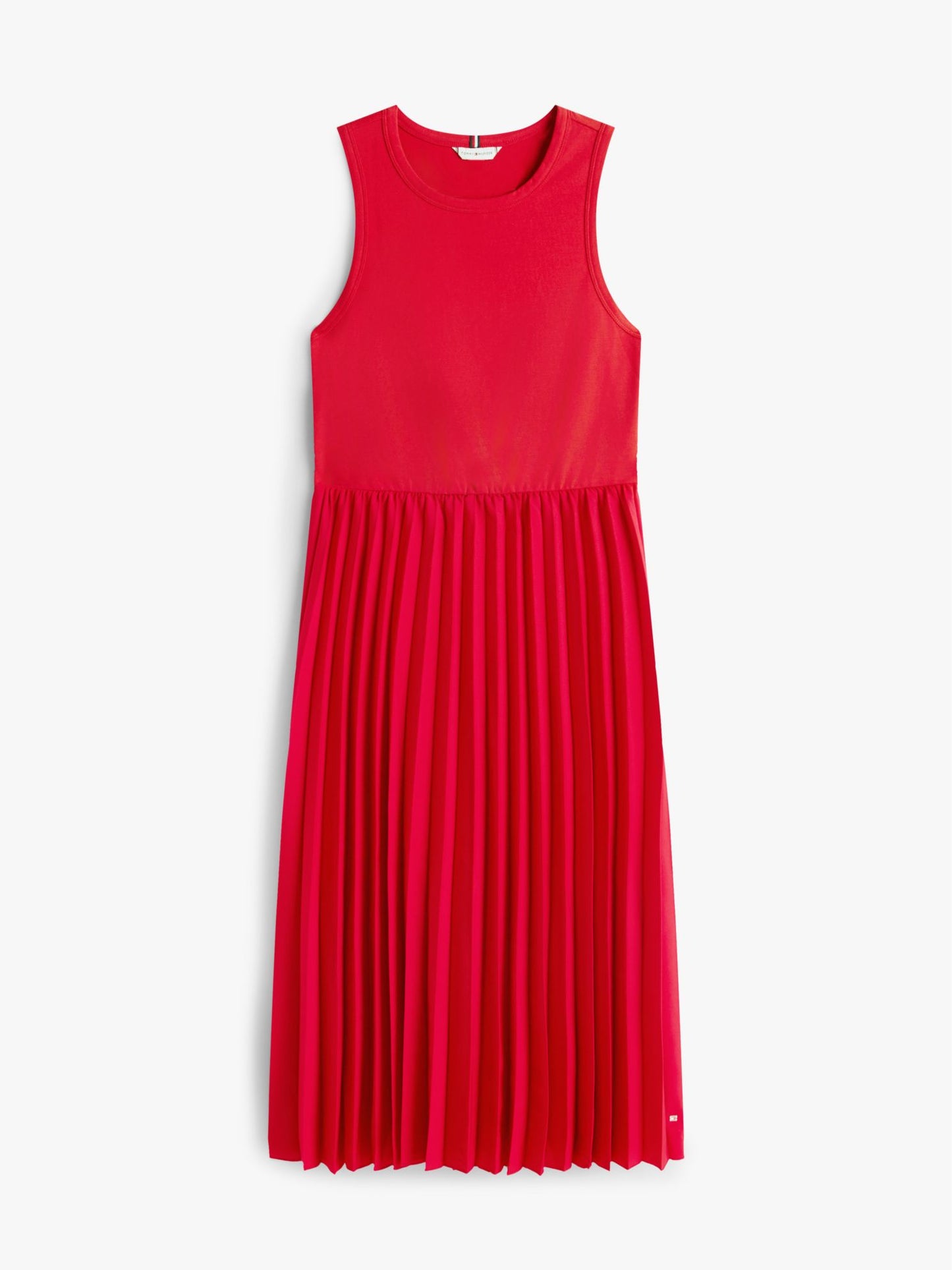 Tommy Hilfiger Mixed-Media Pleated Tank Dress