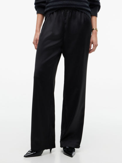 Tommy Hilfiger Stretch Satin Pull-On Wide-Leg Pant