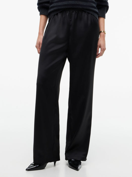 Tommy Hilfiger Stretch Satin Pull-On Wide-Leg Pant