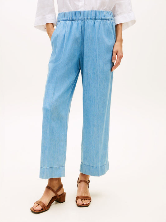Tommy Hilfiger Pull-On Wide-Leg Ankle Pant