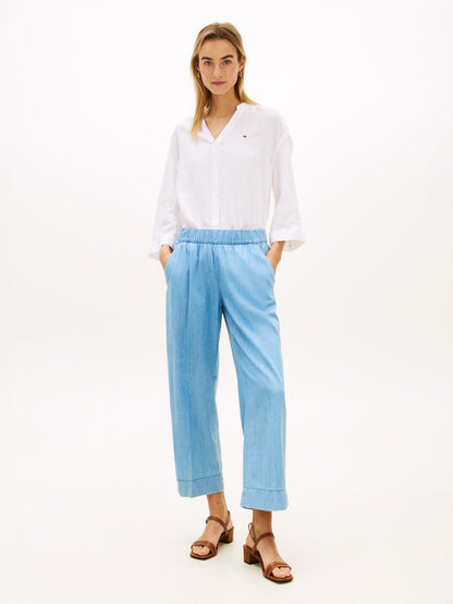 Tommy Hilfiger Pull-On Wide-Leg Ankle Pant
