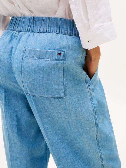 Tommy Hilfiger Pull-On Wide-Leg Ankle Pant