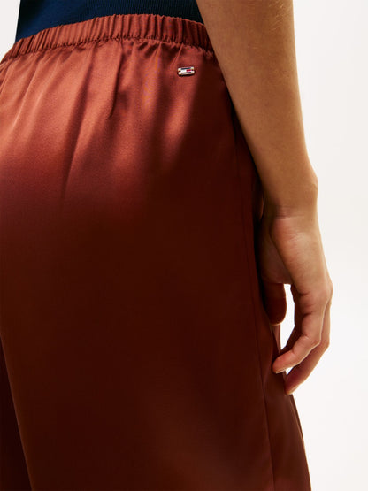 Tommy Hilfiger Stretch Satin Pull-On Wide-Leg Pant