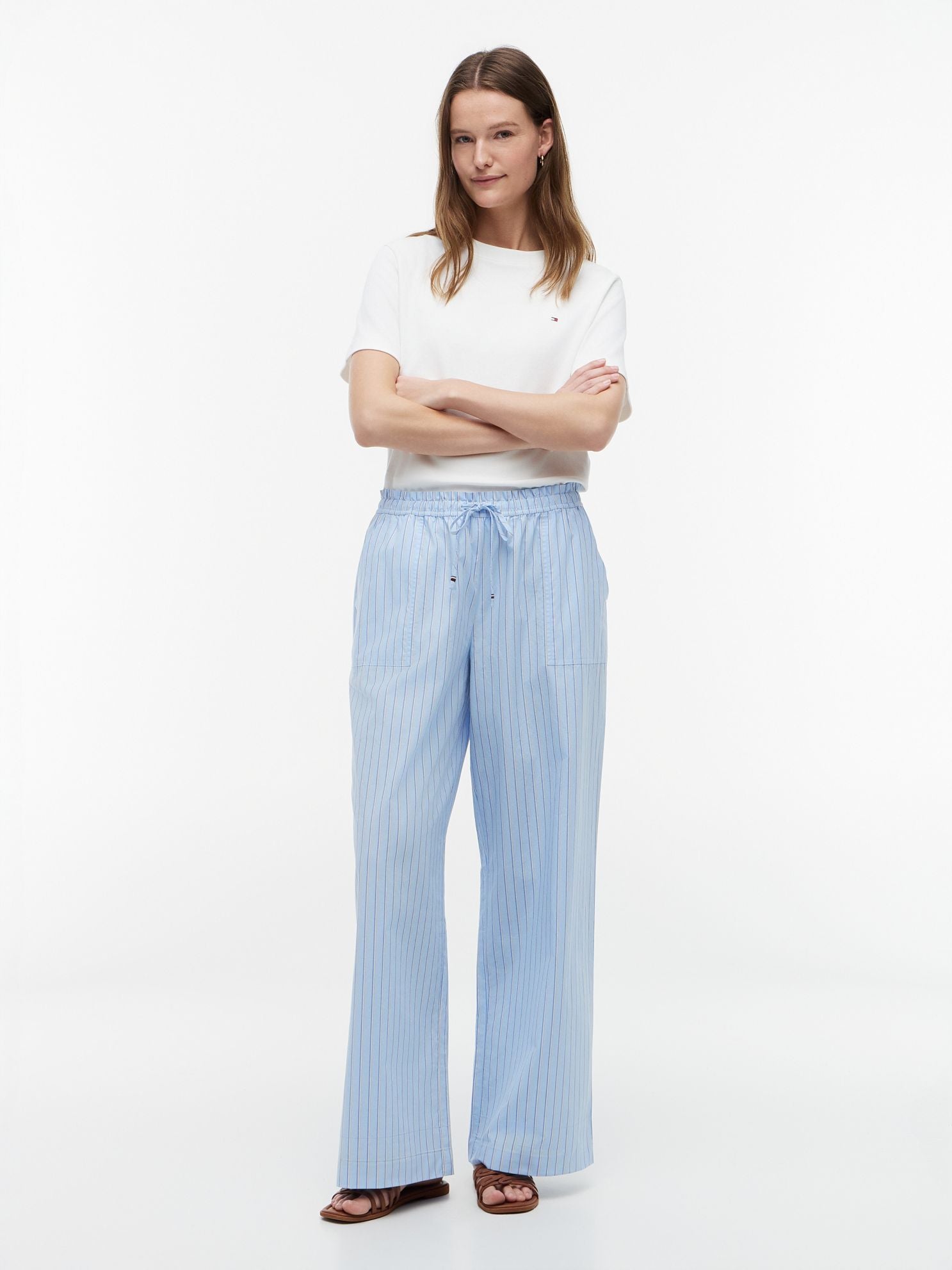 Tommy Hilfiger Striped Poplin Pull-On Pant