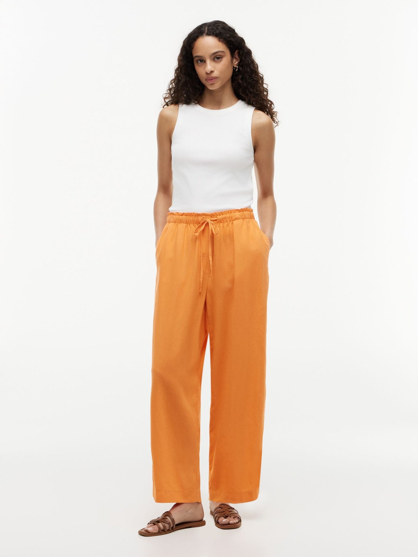 Tommy Hilfiger Lightweight Linen-Blend Pull-On Pant