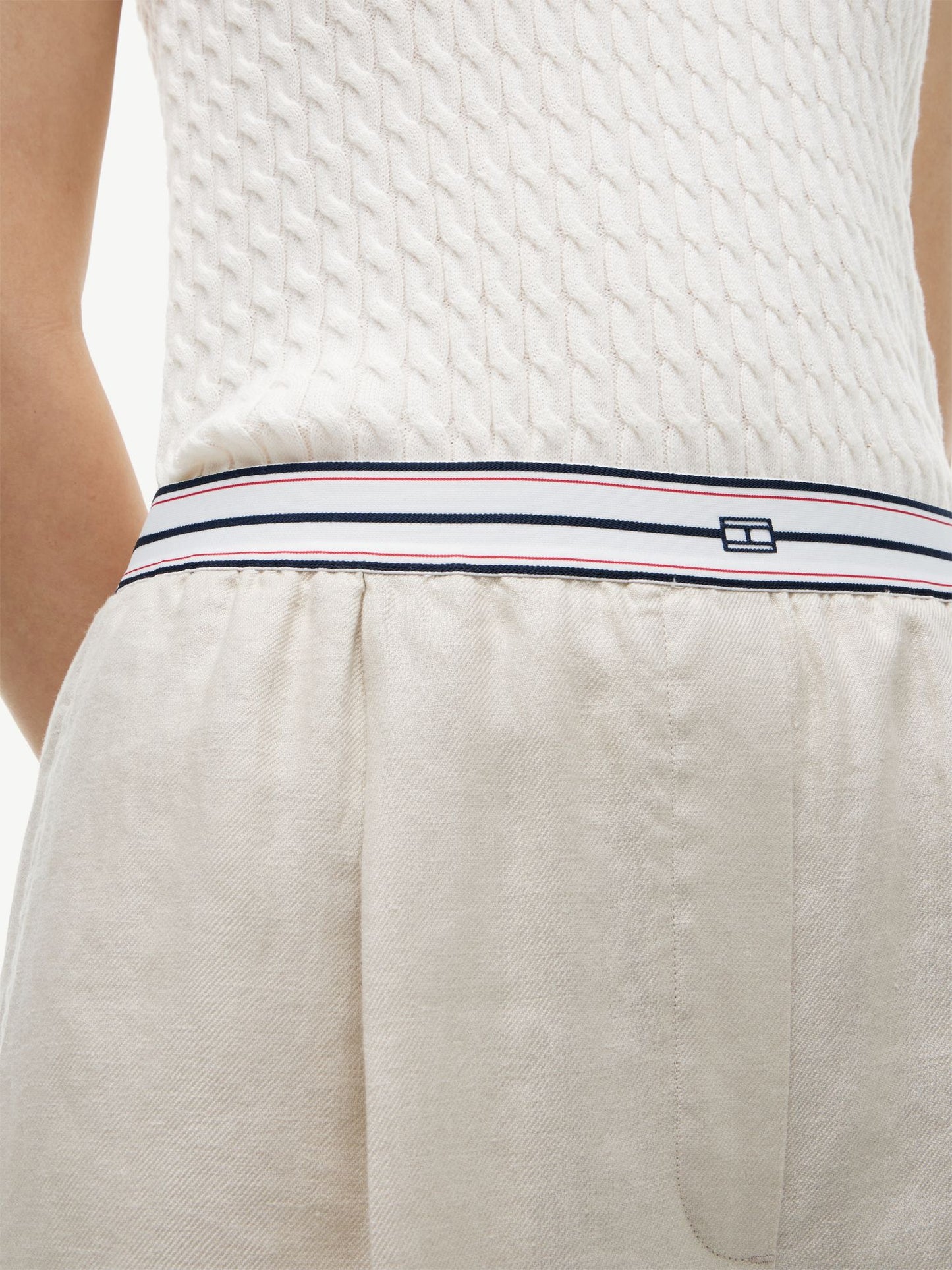 Tommy Hilfiger Straight Linen Pull-On Pant