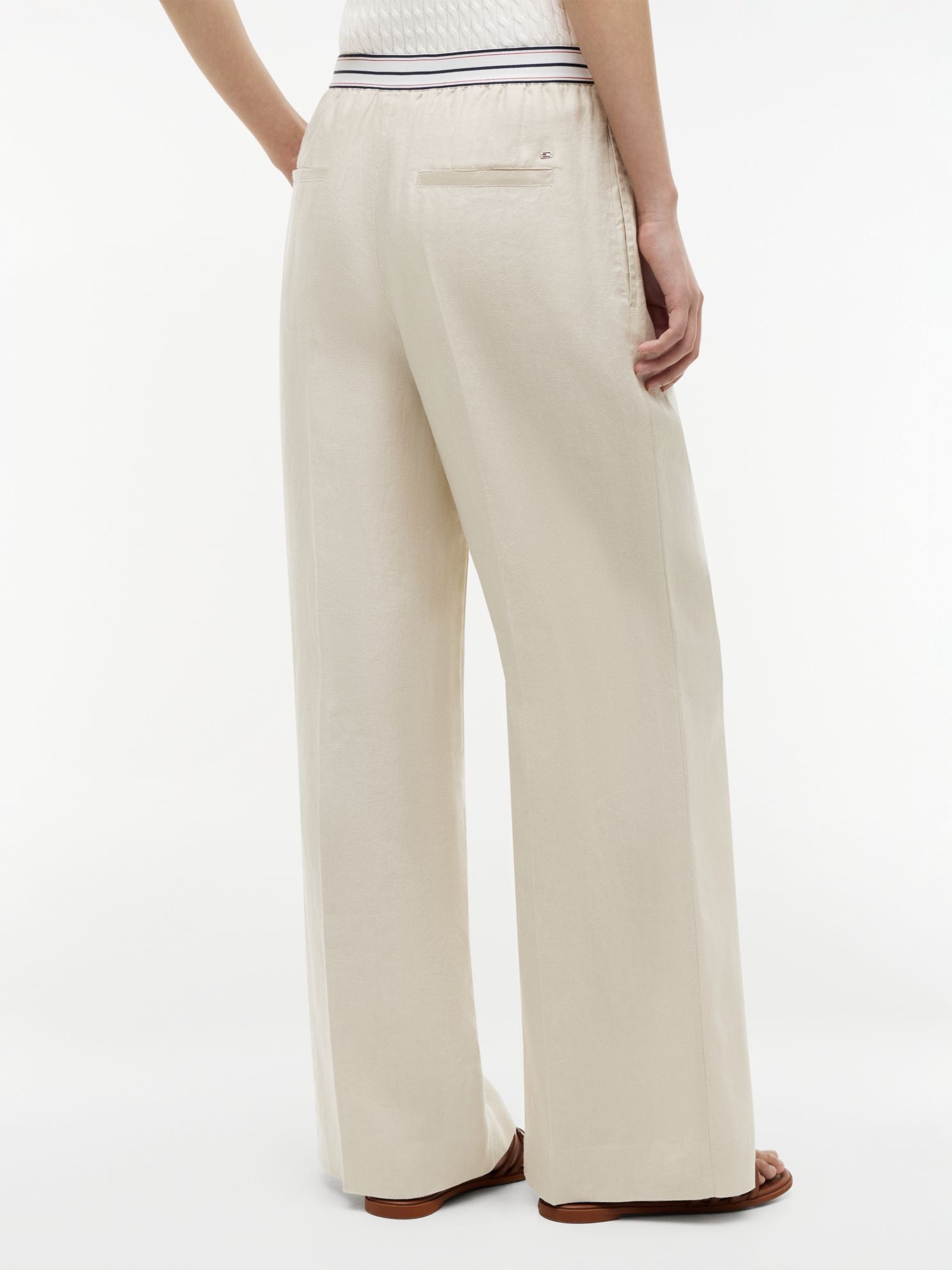Tommy Hilfiger Straight Linen Pull-On Pant