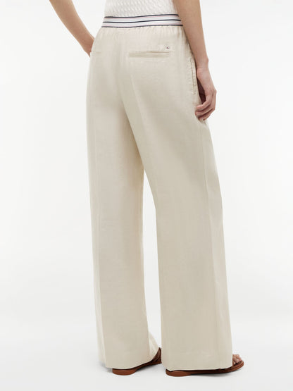 Tommy Hilfiger Straight Linen Pull-On Pant
