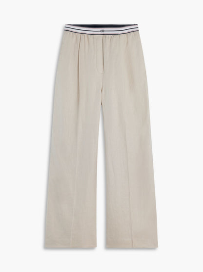 Tommy Hilfiger Straight Linen Pull-On Pant