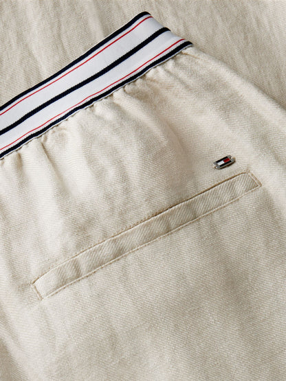 Tommy Hilfiger Straight Linen Pull-On Pant