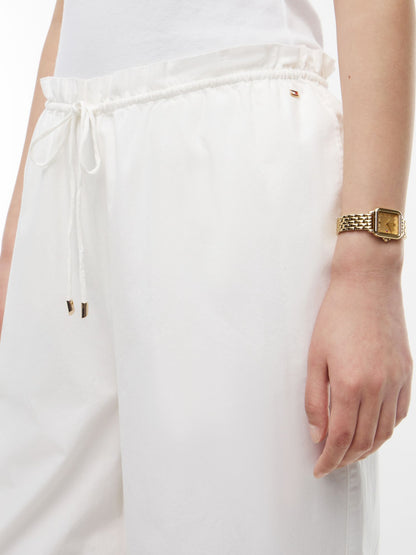 Tommy Hilfiger Embroidered Eyelet Cropped Pull-On Pant