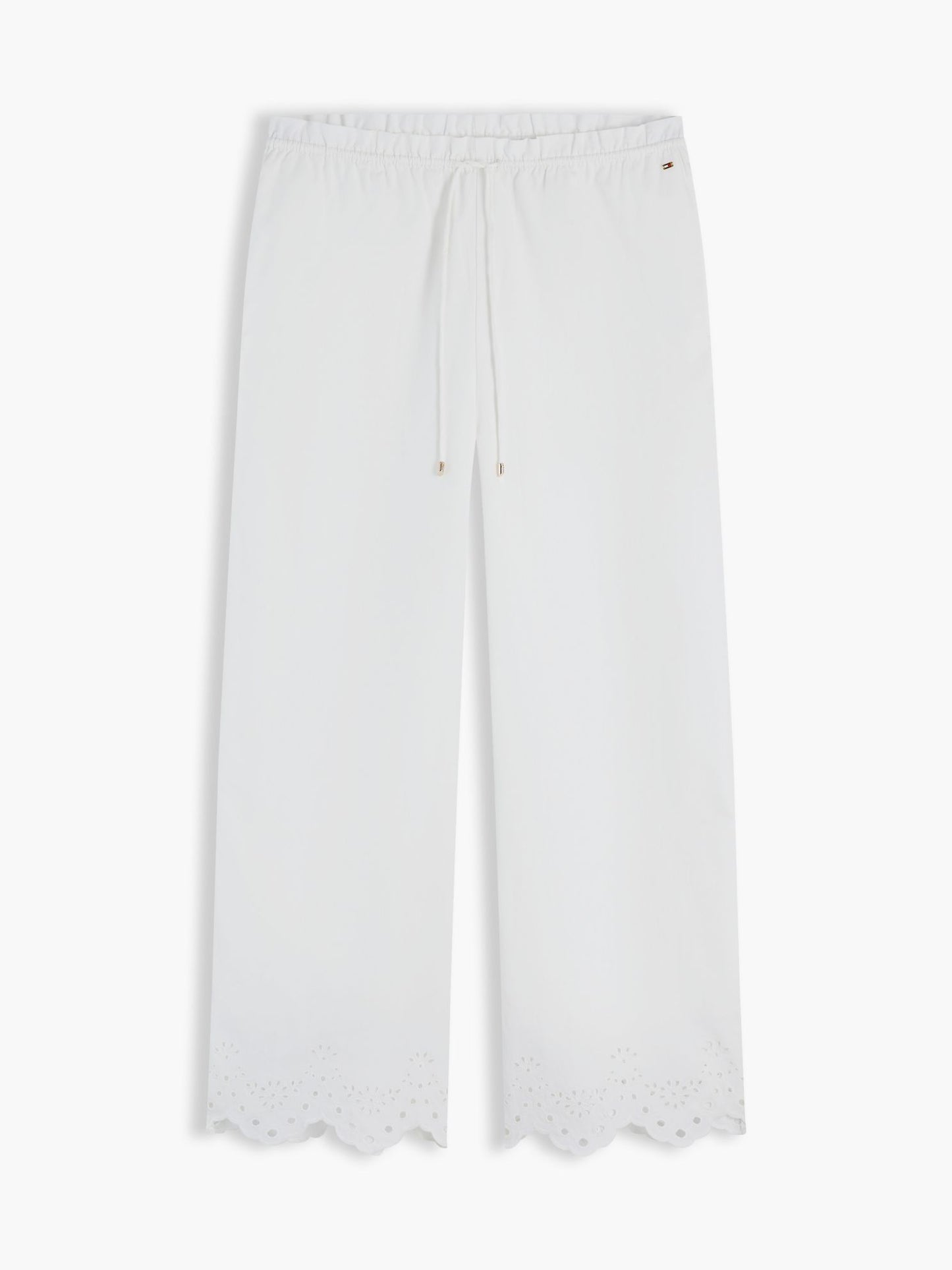 Tommy Hilfiger Embroidered Eyelet Cropped Pull-On Pant