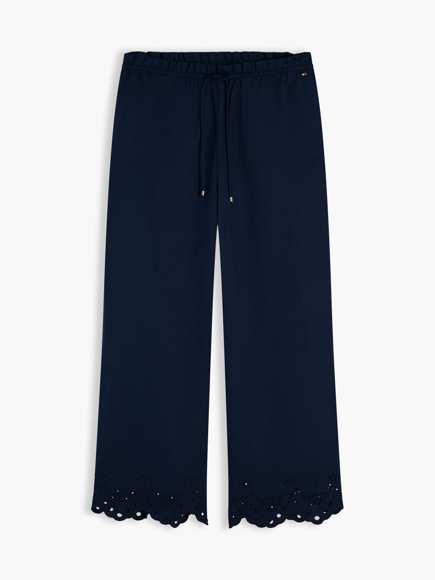 Tommy Hilfiger Embroidered Eyelet Cropped Pull-On Pant