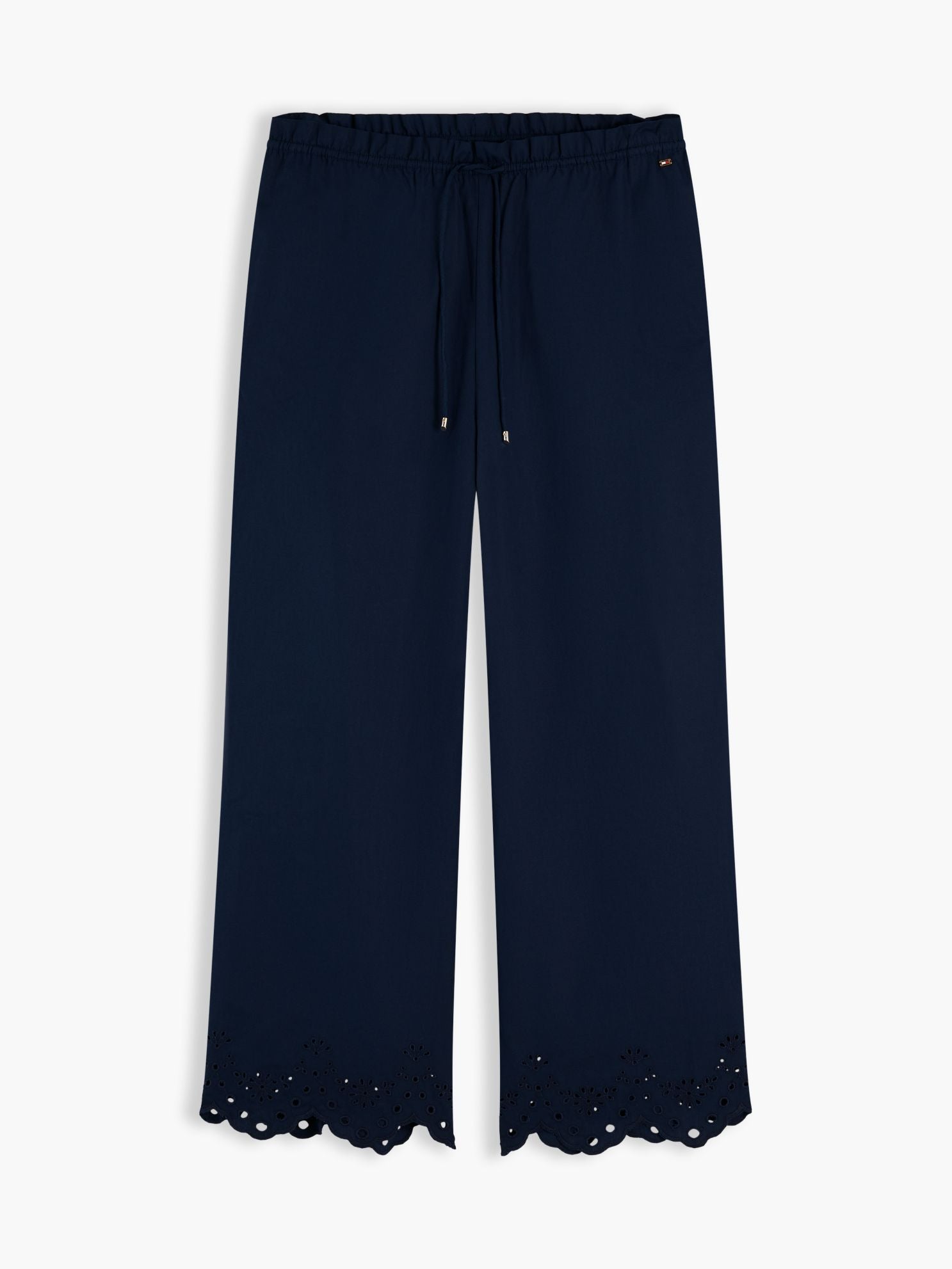Tommy Hilfiger Embroidered Eyelet Cropped Pull-On Pant