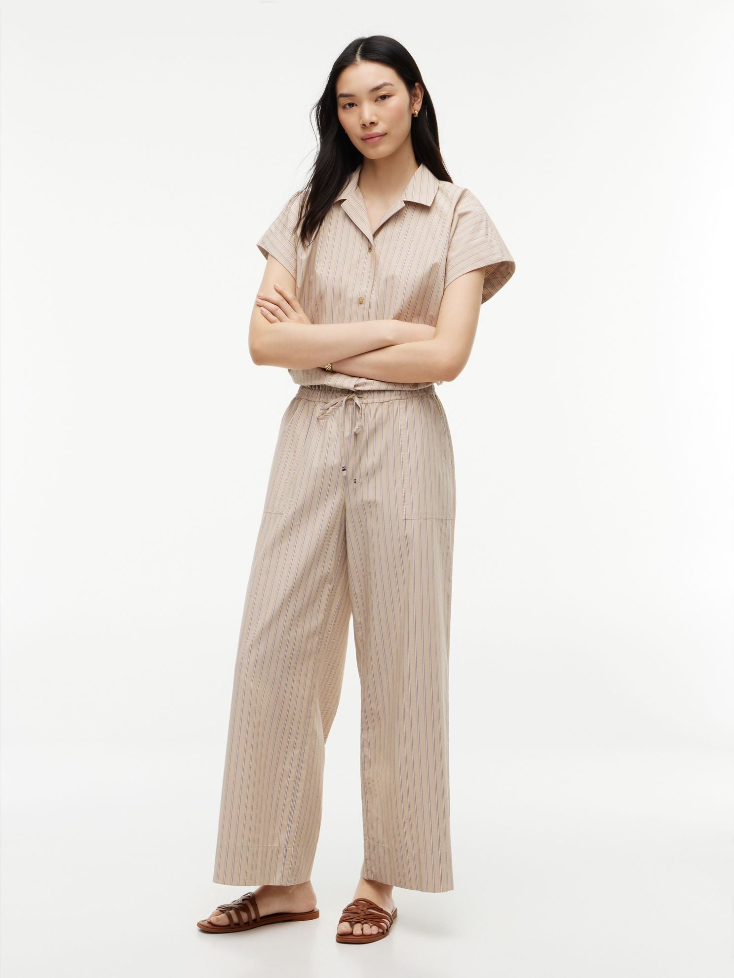 Tommy Hilfiger Striped Poplin Pull-On Pant