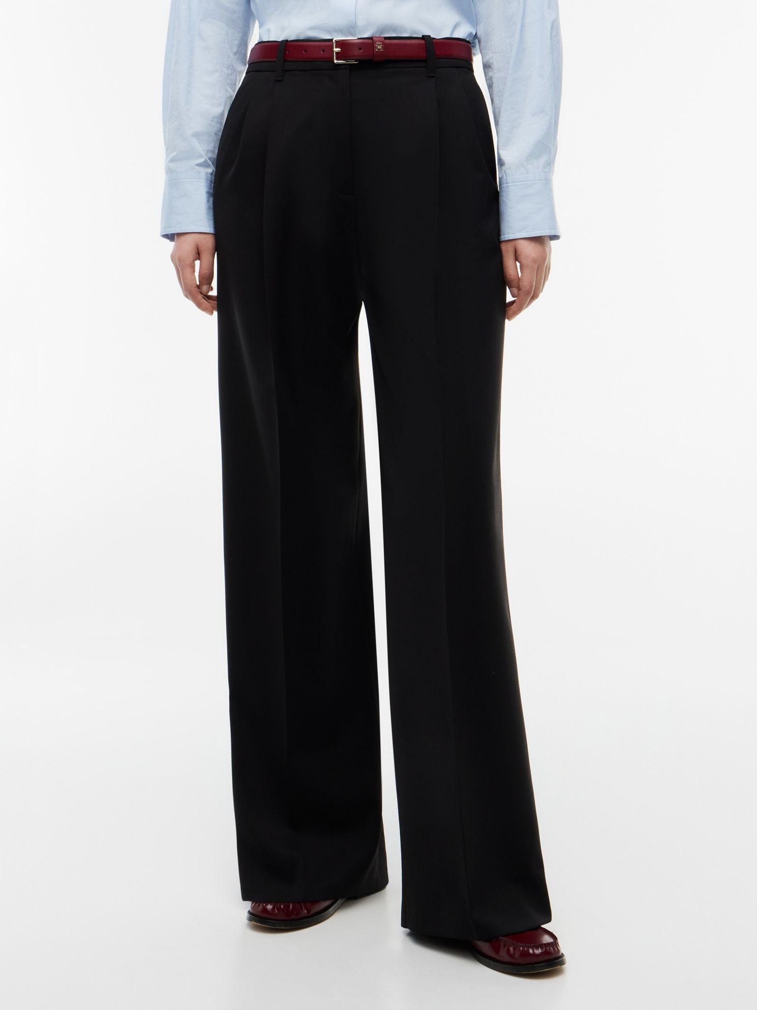 Tommy Hilfiger Wool-Blend Wide Leg Pant