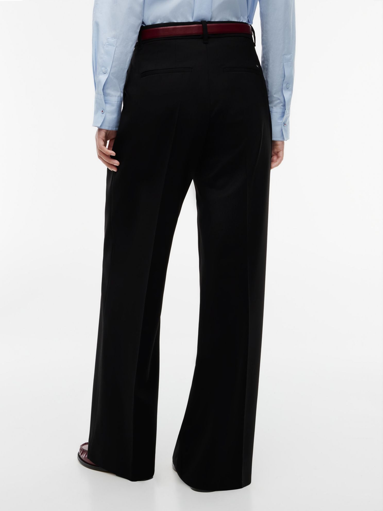 Tommy Hilfiger Wool-Blend Wide Leg Pant
