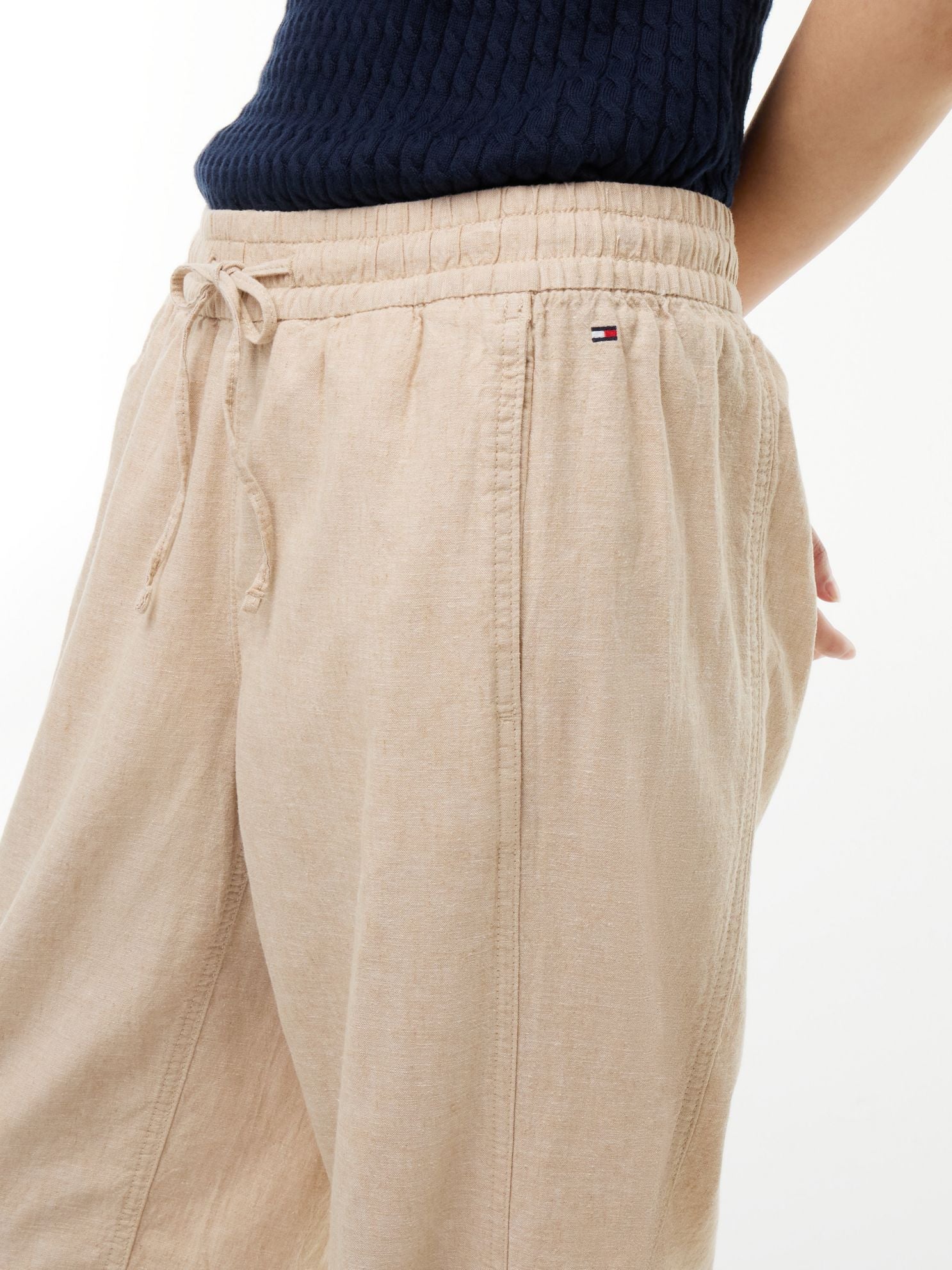 Tommy Hilfiger Linen-Cotton Blend Pull-On Pant