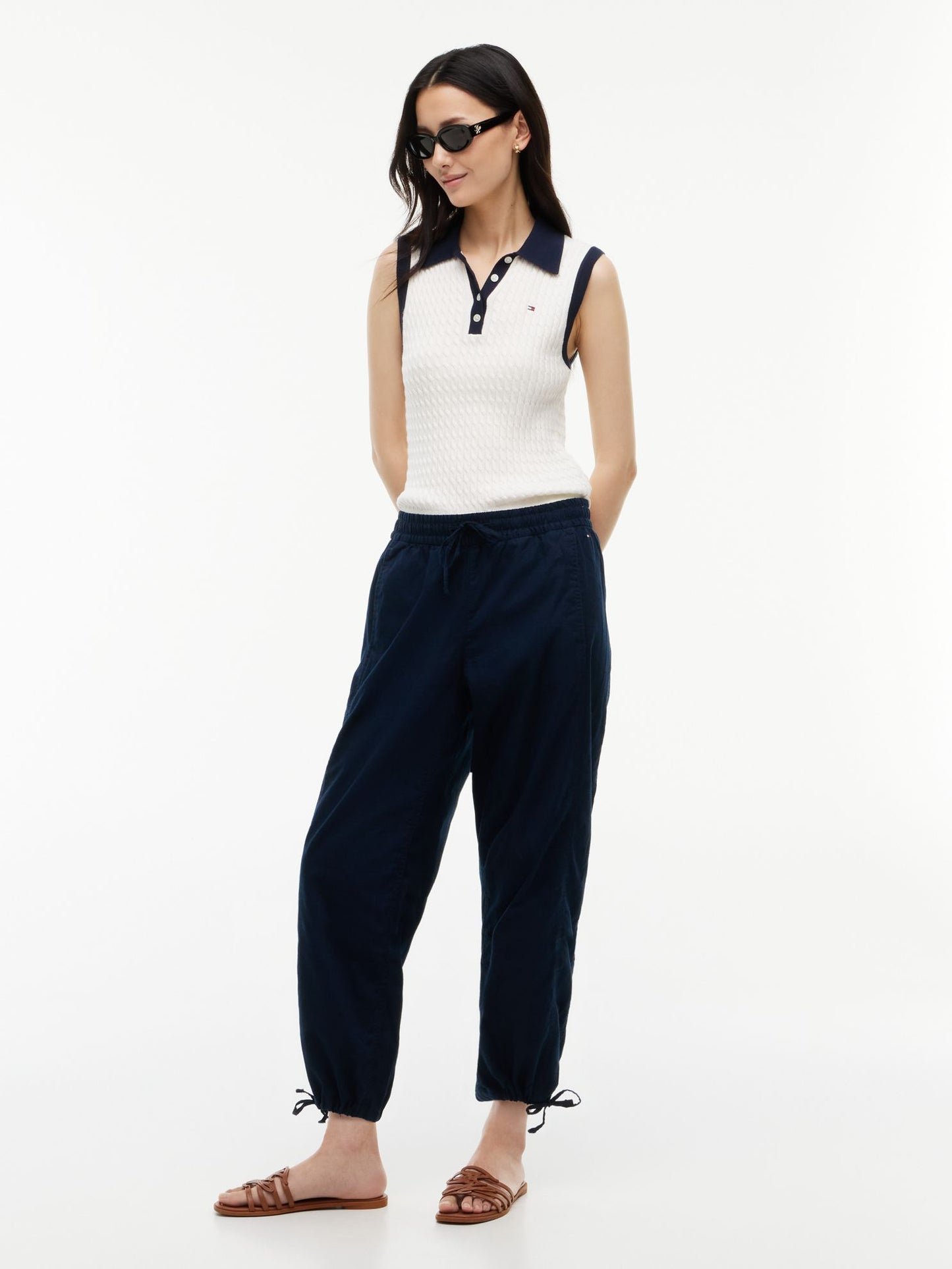 Tommy Hilfiger Linen-Cotton Blend Pull-On Pant