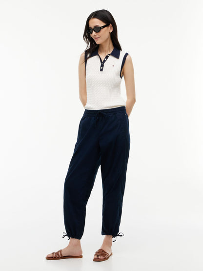 Tommy Hilfiger Linen-Cotton Blend Pull-On Pant