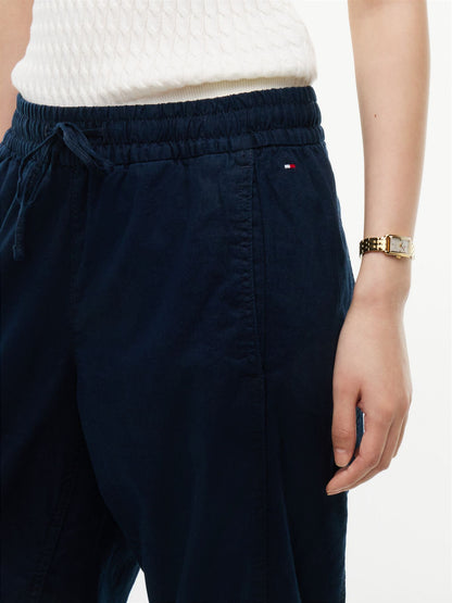 Tommy Hilfiger Linen-Cotton Blend Pull-On Pant
