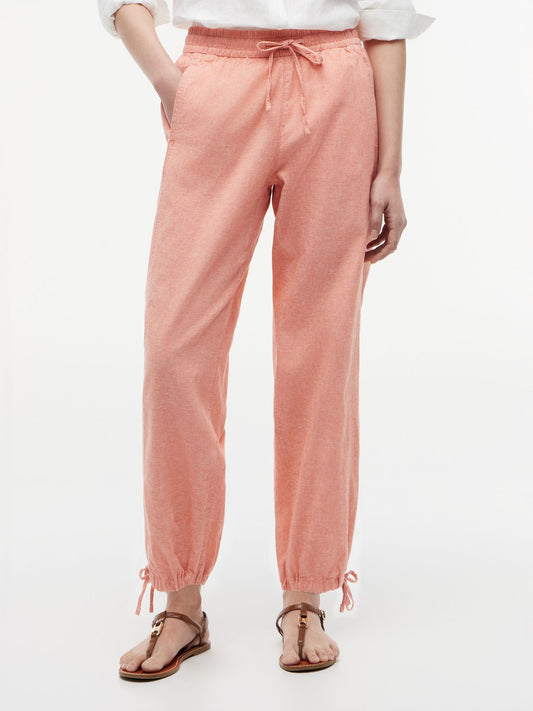 Tommy Hilfiger Linen-Cotton Blend Pull-On Pant