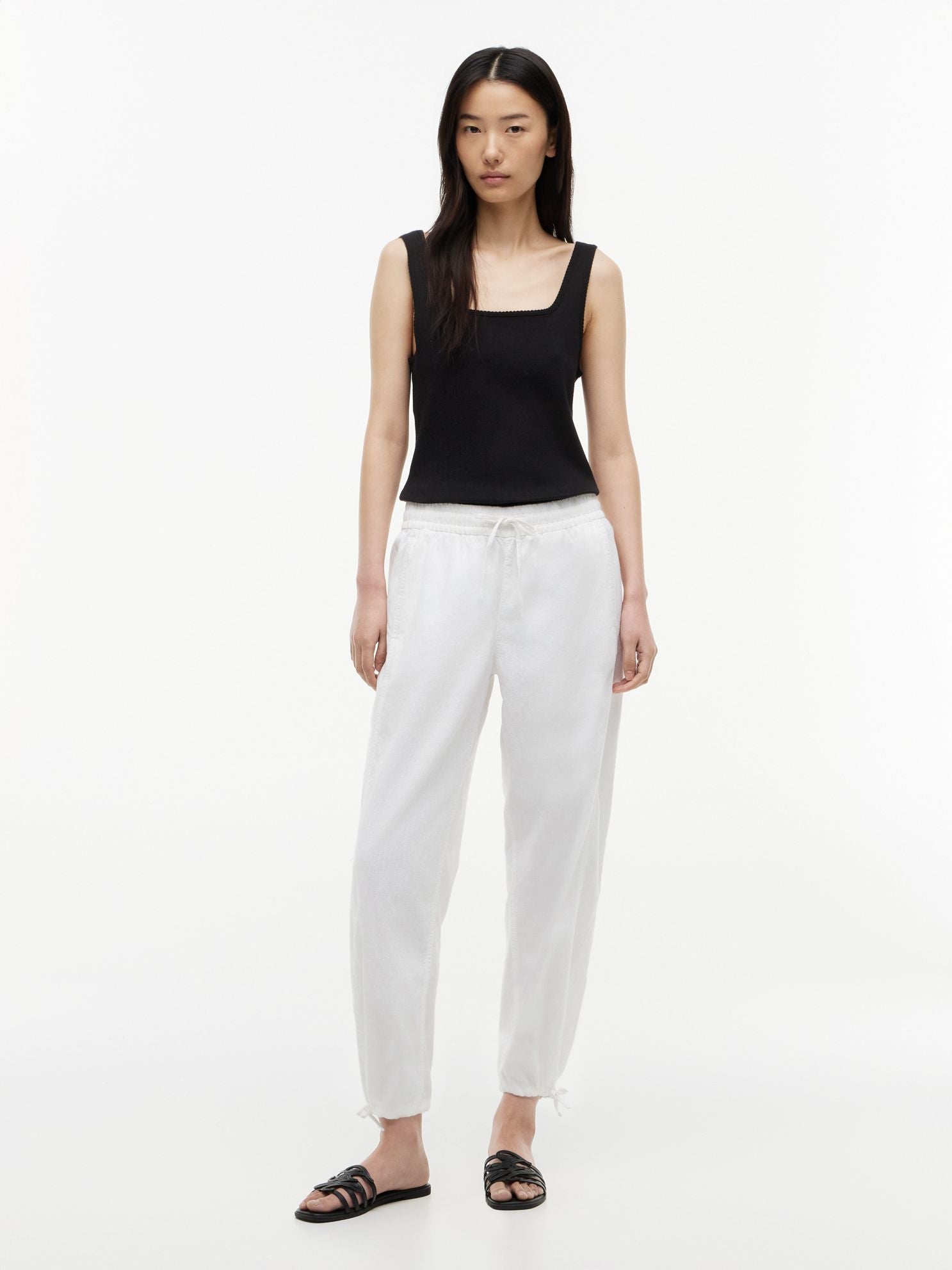 Tommy Hilfiger Linen-Cotton Blend Pull-On Pant