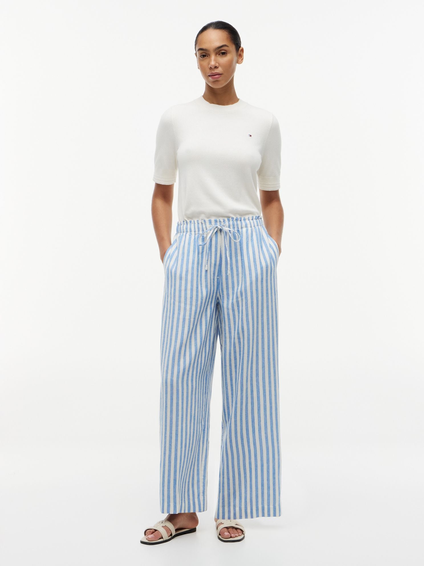 Tommy Hilfiger Lightweight Linen-Blend Pull-On Pant
