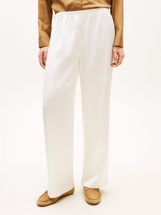 Tommy Hilfiger Stretch Satin Pull-On Wide-Leg Pant