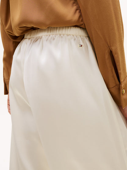 Tommy Hilfiger Stretch Satin Pull-On Wide-Leg Pant