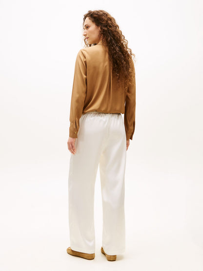 Tommy Hilfiger Stretch Satin Pull-On Wide-Leg Pant