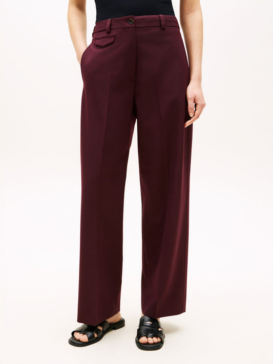 Tommy Hilfiger Wool-Blend Loose Straight Pant