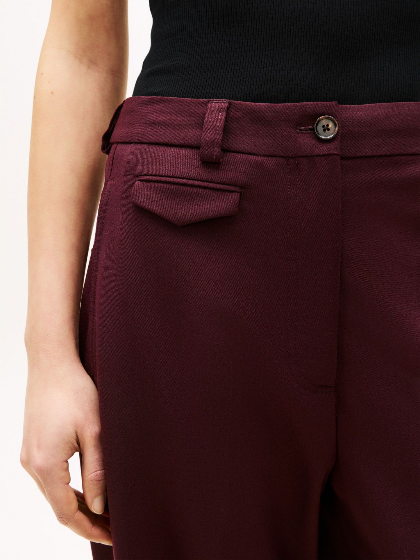 Tommy Hilfiger Wool-Blend Loose Straight Pant