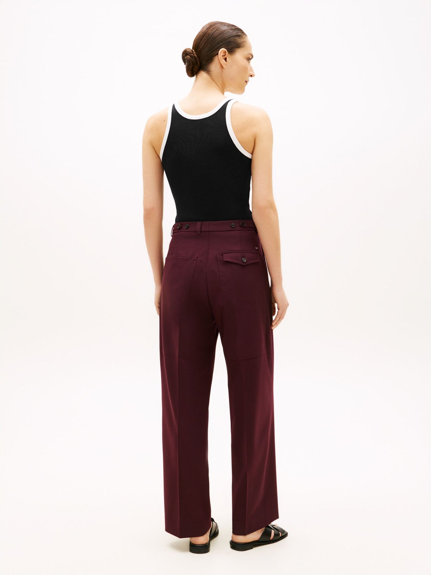 Tommy Hilfiger Wool-Blend Loose Straight Pant