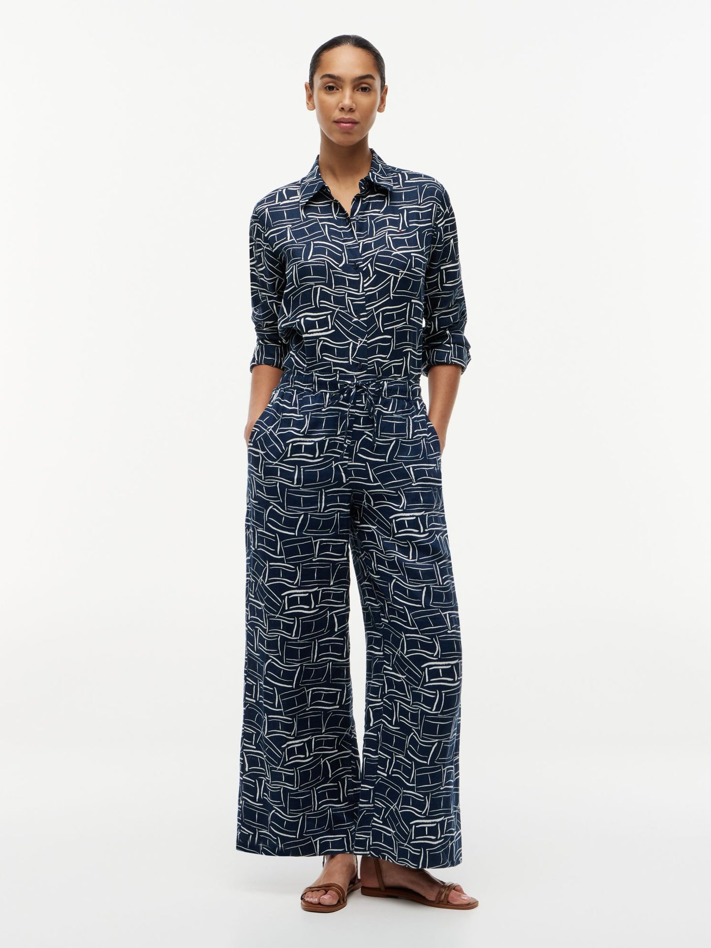 Tommy Hilfiger Relaxed Linen Pull-On Pant