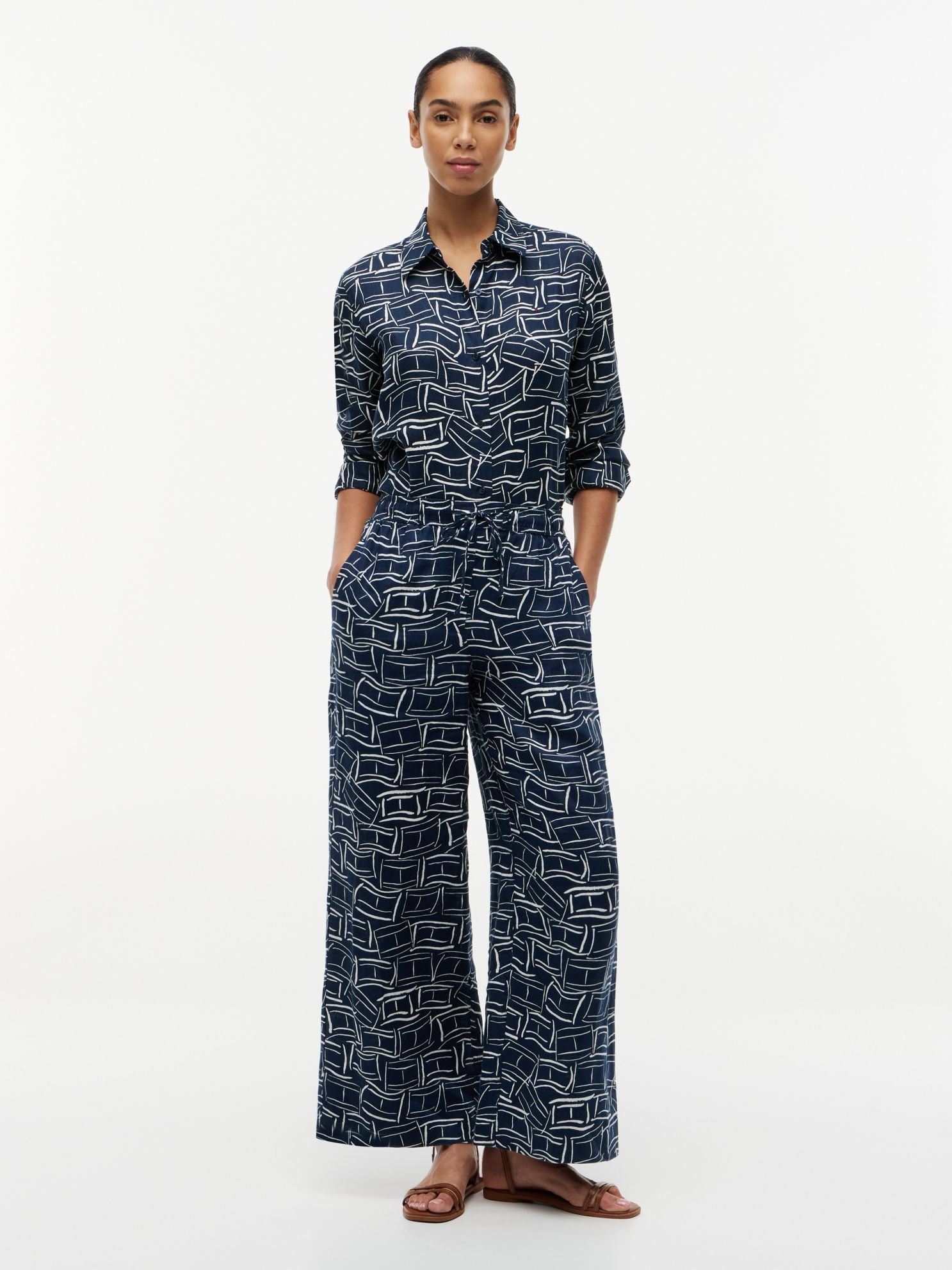 Tommy Hilfiger Relaxed Linen Pull-On Pant
