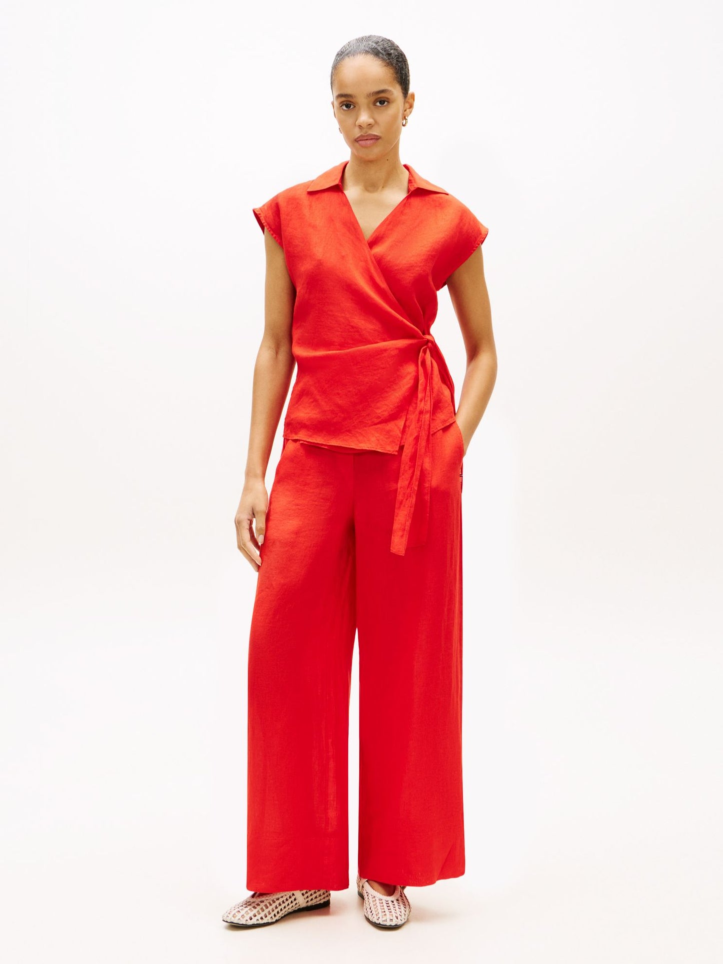 Tommy Hilfiger Relaxed Linen Pull-On Pant