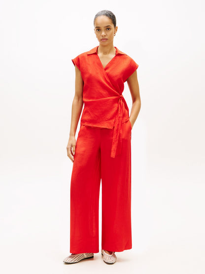 Tommy Hilfiger Relaxed Linen Pull-On Pant