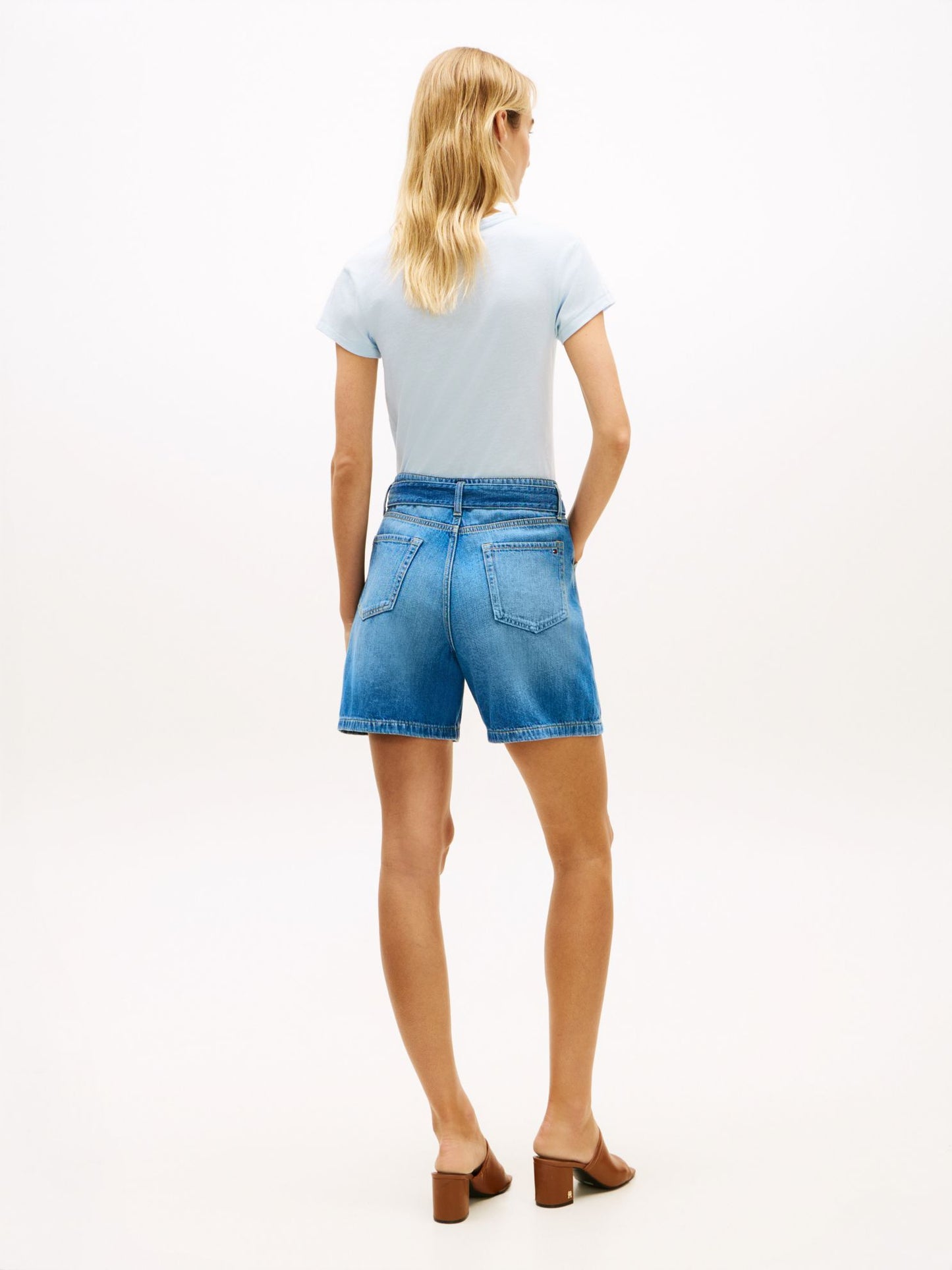 Tommy Hilfiger Belted High-Rise Denim Short