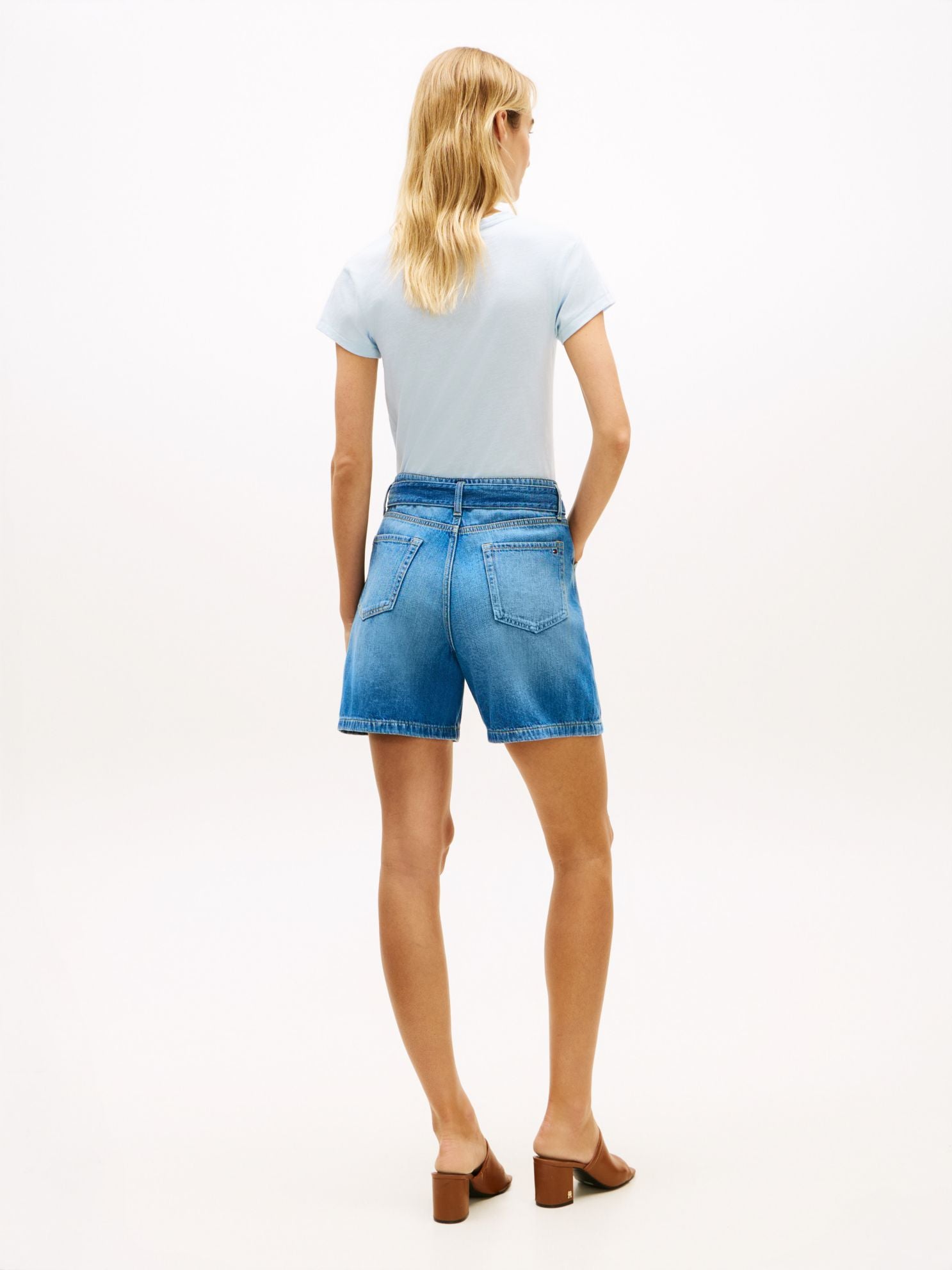 Tommy Hilfiger Belted High-Rise Denim Short